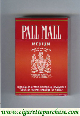 Pall Mall Famous American Cigarettes Medium cigarettes hard box